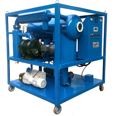 Máquina de purificación de aceite de transformer de caudal de 3000L/h con material de acero frío y capacidad de 700 kg