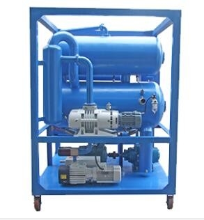 Máquina de filtración de aceite de transformador eléctrico de acero frío 9000L con bombas de doble vacío para temperaturas de 0 a 80 °C