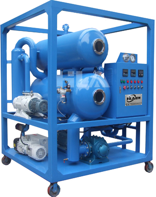 Máquina de filtración de aceite de transformador eléctrico de acero frío 9000L con bombas de doble vacío para temperaturas de 0 a 80 °C